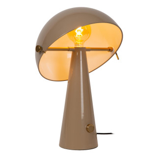 Lucide BARONE - Lampe de table - Ø 38 cm - 1xE27 - Taupe - Vibes