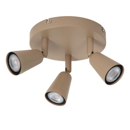 Lucide TIANA - Spot plafond - 3xGU10 (MR16) - Taupe - Essential
