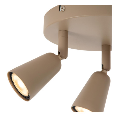 Lucide TIANA - Spot plafond - 3xGU10 (MR16) - Taupe - Essential