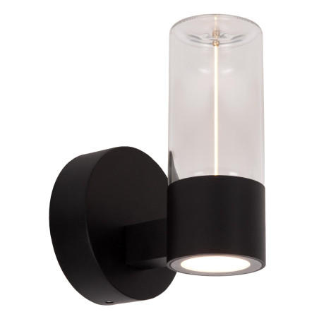 Lucide FILANI - Applique murale Intérieur/Extérieur - LED - 1x6,5W 2700K - IP54 - Noir - Essential
