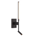 Lucide FINAN - Applique murale - LED - 2700K - Point de rechargement USB - Noir