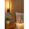 Lucide FINAN - Applique murale - LED - 2700K - Point de rechargement USB - Noir