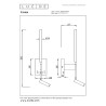 Lucide FINAN - Applique murale - LED - 2700K - Point de rechargement USB - Noir