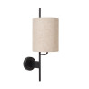 Lucide MAGIC - Applique murale - 1xE27 - Point de rechargement USB - Noir - L 18 x P 31 x H 50 cm