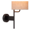 Lucide MAGIC - Applique murale - 1xE27 - Point de rechargement USB - Noir - L 18 x P 31 x H 50 cm