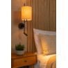 Lucide MAGIC - Applique murale - 1xE27 - Point de rechargement USB - Noir - L 30 x P 18 x H 58 cm