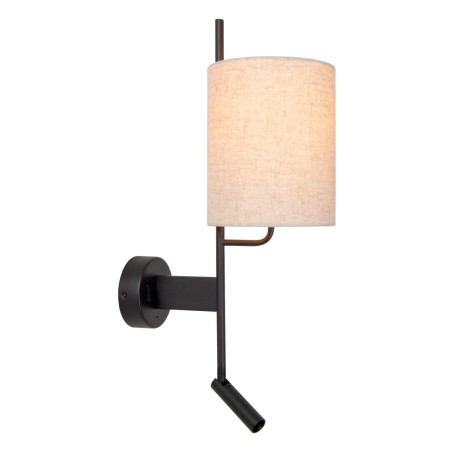 Lucide MAGIC - Applique murale - 1xE27 - Point de rechargement USB - Noir - L 30 x P 18 x H 58 cm