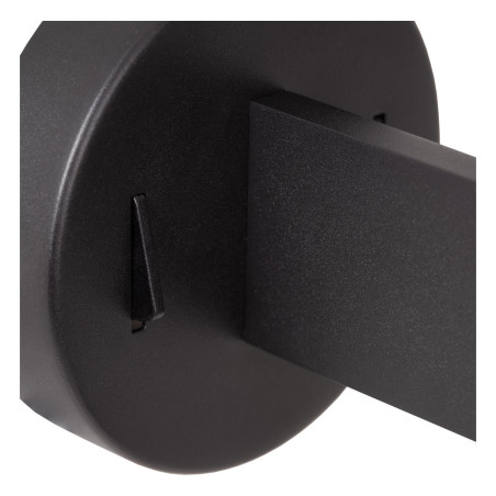 Lucide MAGIC - Applique murale - 1xE27 - Point de rechargement USB - Noir - L 30 x P 18 x H 58 cm