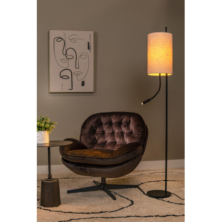 Lucide MAGIC - Lampadaire - Ø 24 cm - 1xE27 - Noir - Réf. 68711/82/30