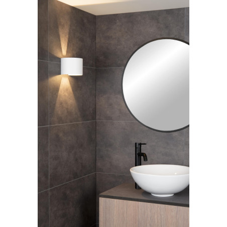 Lucide AXI - Spot mural / Applique mural Salle de bains - LED - 2x3,5W 2700K - IP54 - Angle du - L 13,5 x P - Réf. 69201/06/31