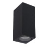 Lucide ZARO - Spot mural / Applique mural Intérieur/Extérieur - 2xGU10 (MR16) - IP65 - Noir