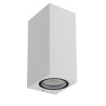 Lucide ZARO - Spot mural / Applique mural Intérieur/Extérieur - 2xGU10 (MR16) - IP65 - Blanc