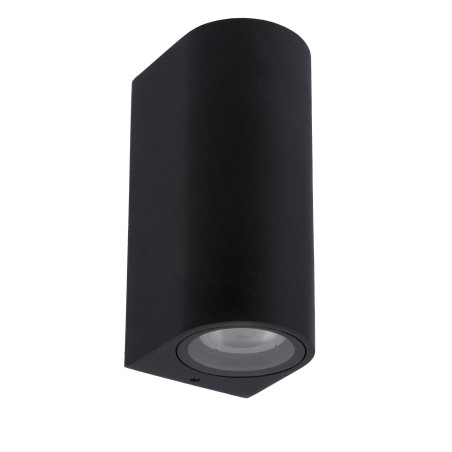 Lucide ZARO - Spot mural / Applique mural Intérieur/Extérieur - 2xGU10 (MR16) - IP44 - Noir