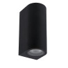 Lucide ZARO - Spot mural / Applique mural Intérieur/Extérieur - 2xGU10 (MR16) - IP44 - Noir