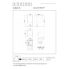 Lucide ZARO - Spot mural / Applique mural Intérieur/Extérieur - 1xGU10 (MR16) - IP65- Détecteur De Mouvement - Réf. 69803/01/30