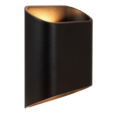 Lucide ATILA - Applique murale Intérieur/Extérieur - LED Dim. - 2x5W 2700K - IP65 - Noir - L 16 x P 6,3 x H 18 cm