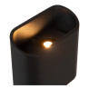Lucide ATILA - Applique murale Intérieur/Extérieur - LED Dim. - 2x5W 2700K - IP65 - Noir - L 16 x P 6,3 x H 18 cm