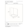 Lucide ATILA - Applique murale Intérieur/Extérieur - LED Dim. - 2x5W 2700K - IP65 - Noir - L 16 x P 6,3 x H 18 cm