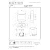 Lucide ATILA - Applique murale Intérieur/Extérieur - LED Dim. - 2x5W 2700K - IP65 - Rouille
