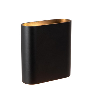 Lucide ATILA - Applique murale Intérieur/Extérieur - LED Dim. - 2x5W 2700K - IP65 - Noir - L 16 x P 6,3 x H 17 cm
