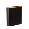 Lucide ATILA - Applique murale Intérieur/Extérieur - LED Dim. - 2x5W 2700K - IP65 - Noir - L 16 x P 6,3 x H 17 cm