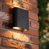 Lucide ATILA - Applique murale Intérieur/Extérieur - LED Dim. - 2x5W 2700K - IP65 - Noir - L 16 x P 6,3 x H 17 cm