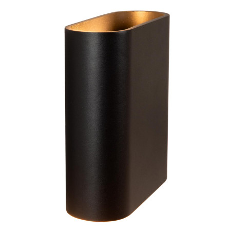 Lucide ATILA - Applique murale Intérieur/Extérieur - LED Dim. - 2x5W 2700K - IP65 - Noir - L 16 x P 6,3 x H 17 cm