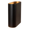 Lucide ATILA - Applique murale Intérieur/Extérieur - LED Dim. - 2x5W 2700K - IP65 - Noir - L 16 x P 6,3 x H 17 cm