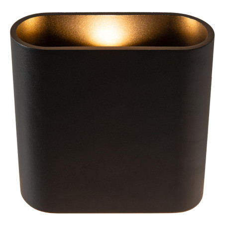 Lucide ATILA - Applique murale Intérieur/Extérieur - LED Dim. - 2x5W 2700K - IP65 - Noir - L 16 x P 6,3 x H 17 cm