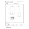 Lucide ATILA - Applique murale Intérieur/Extérieur - LED Dim. - 2x5W 2700K - IP54 - Rouille
