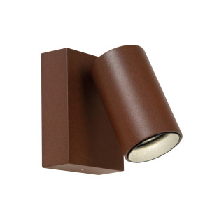 Lucide EMERIC - Spot mural / Applique mural Intérieur/Extérieur - LED - CCT - 1x10W 2200K/3000K - IP54 - Rouille - Essential