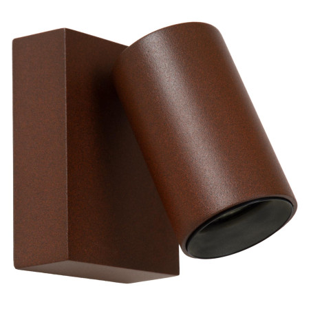 Lucide EMERIC - Spot mural / Applique mural Intérieur/Extérieur - LED - CCT - 1x10W 2200K/3000K - IP54 - Rouille - Essential