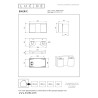 Lucide EMERIC - Spot mural / Applique mural Intérieur/Extérieur - LED - CCT - 2x9,5W 2200K/3000K - IP54 - Rouille - Essential