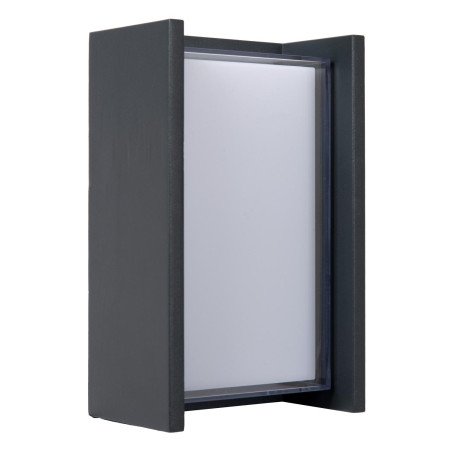 Lucide QUADRA - Smart Applique murale Intérieur/Extérieur - LED - RGBCW - 1x11W 2700K/6500K - IP65 - - L 8,3 x P 14,5 x H 24 cm