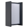 Lucide QUADRA - Smart Applique murale Intérieur/Extérieur - LED - RGBCW - 1x11W 2700K/6500K - IP65 - - L 8,3 x P 14,5 x H 24 cm