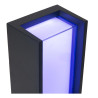 Lucide QUADRA - Smart Applique murale Intérieur/Extérieur - LED - RGBCW - 1x11W 2700K/6500K - IP65 - - L 8,3 x P 14,5 x H 24 cm
