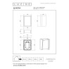 Lucide QUADRA - Smart Applique murale Intérieur/Extérieur - LED - RGBCW - 1x11W 2700K/6500K - IP65 - - L 8,3 x P 14,5 x H 24 cm