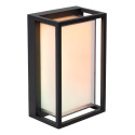 Lucide QUADRA - Smart Applique murale Intérieur/Extérieur - LED - RGBCW - 1x11W 2700K/6500K - IP65 - - L 10 x P 14,5 x H 24 cm