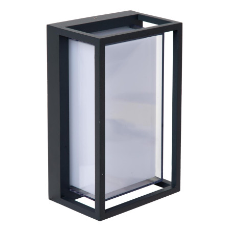 Lucide QUADRA - Smart Applique murale Intérieur/Extérieur - LED - RGBCW - 1x11W 2700K/6500K - IP65 - - L 10 x P 14,5 x H 24 cm