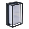 Lucide QUADRA - Smart Applique murale Intérieur/Extérieur - LED - RGBCW - 1x11W 2700K/6500K - IP65 - - L 10 x P 14,5 x H 24 cm