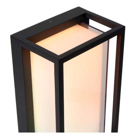 Lucide QUADRA - Smart Applique murale Intérieur/Extérieur - LED - RGBCW - 1x11W 2700K/6500K - IP65 - - L 10 x P 14,5 x H 24 cm