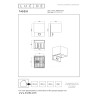 Lucide TADZIO - Applique murale Intérieur/Extérieur - LED - CCT - 1x7W 2700K/4000K - IP65 - - L 10,2 x P 10 - Réf. 69810/07/30