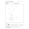 Lucide TADZIO - Applique murale Intérieur/Extérieur - LED - CCT - 1x7W 2700K/4000K - IP65 - - L 10,2 x P 10 - Réf. 69810/07/97