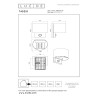 Lucide TADZIO - Applique murale Intérieur/Extérieur - LED - CCT - 1x7W 2700K/4000K - IP65 - - L 11,9 x P - Réf. 69811/07/30