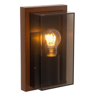 Lucide COZETTE - Applique murale Intérieur/Extérieur - 1xE27 - IP65 - Rouille - Essential - L 8,6 x P 14,5 x H 24 cm