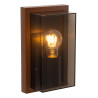 Lucide COZETTE - Applique murale Intérieur/Extérieur - 1xE27 - IP65 - Rouille - Essential - L 8,6 x P 14,5 x H 24 cm