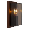 Lucide COZETTE - Applique murale Intérieur/Extérieur - 1xE27 - IP65 - Rouille - Essential - L 8,6 x P 14,5 x H 24 cm