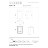Lucide COZETTE - Applique murale Intérieur/Extérieur - 1xE27 - IP65 - Rouille - Essential - L 8,6 x P 14,5 x H 24 cm