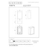 Lucide COZETTE - Applique murale Intérieur/Extérieur - 1xE27 - IP65 - Rouille - Essential - L 10,3 x P 14,5 x H 24 cm