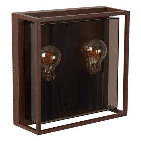 Lucide COZETTE - Applique murale Intérieur/Extérieur - 2xE27 - IP65 - Rouille - Essential